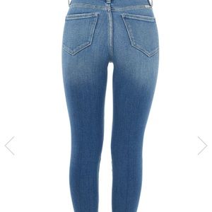 KanCan Mid Wash High Rise Frayed Ankle Skinny Jeans